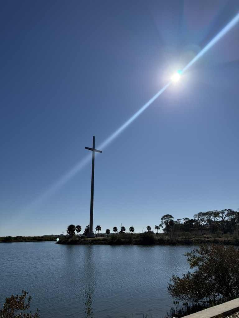 The 208-foot Great Cross at Mission Nombre de Dios over the Matanzas River